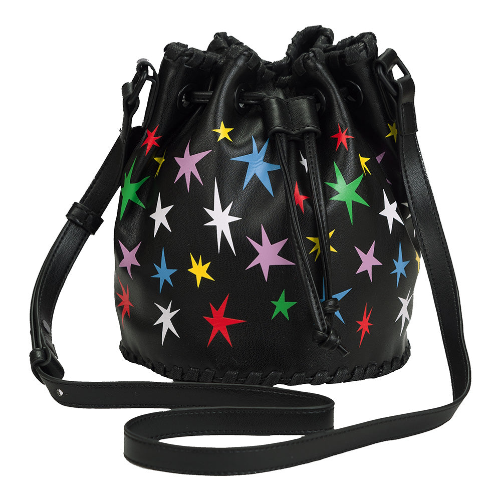 Stella McCartney Black Multicoloured Stars Bucket Bag – Theodore