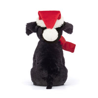 Jellycat Christmas Winter Warmer Pippa Black Labrador Dog Soft Toy