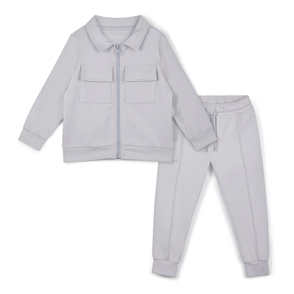 SS25 Mitch & Son GRANT Grey Two Piece Zipper Tracksuit