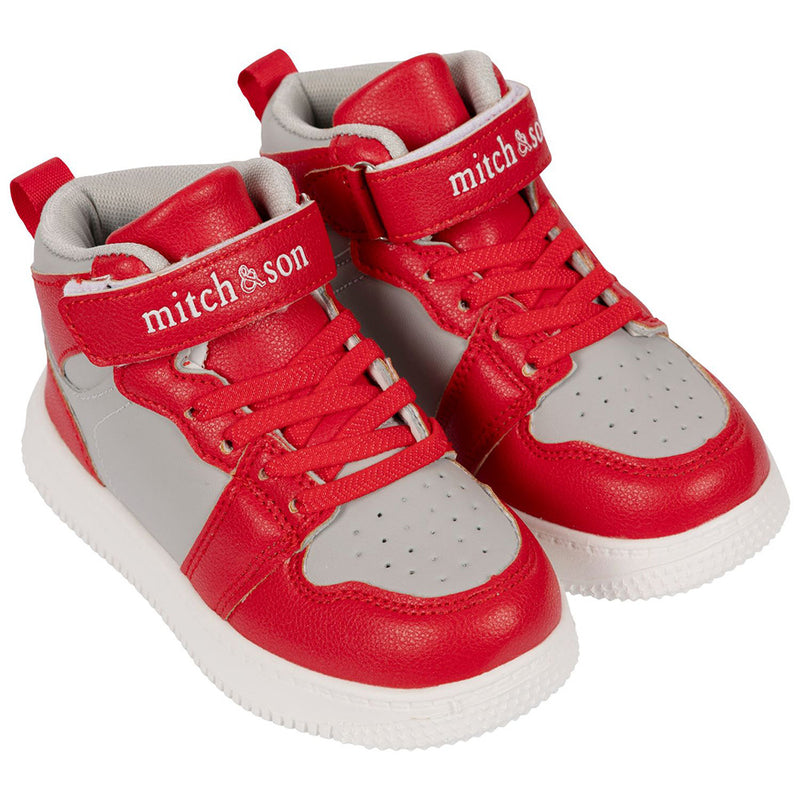 AW23 Mitch & Son JUMP Red & Grey Trainers