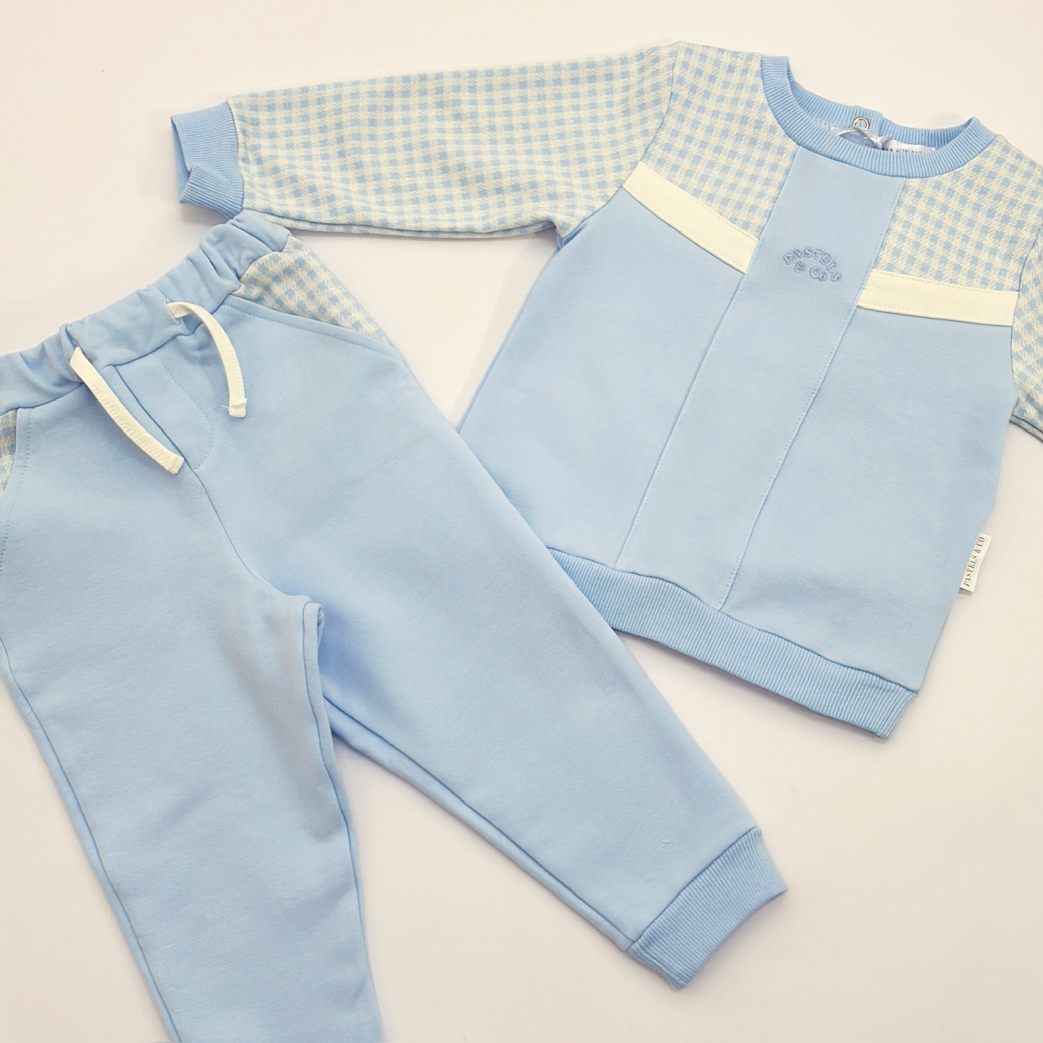 AW25 Pastels & Co BUCHAN Blue Chevron Tracksuit