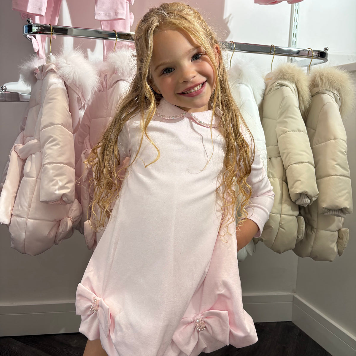 Bimbalo Girls Pink Puffball Dress
