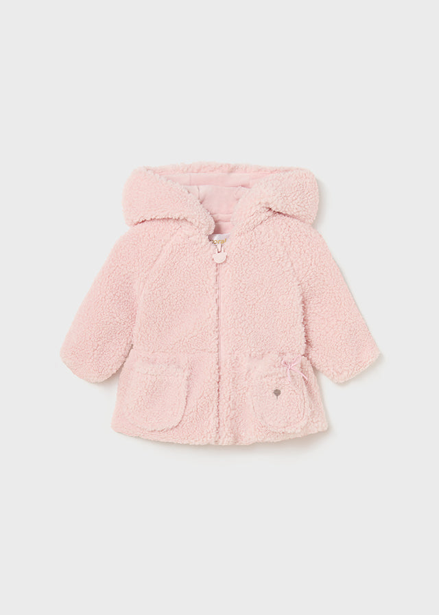 AW23 Mayoral Pink Animal Hooded Jacket / Coat