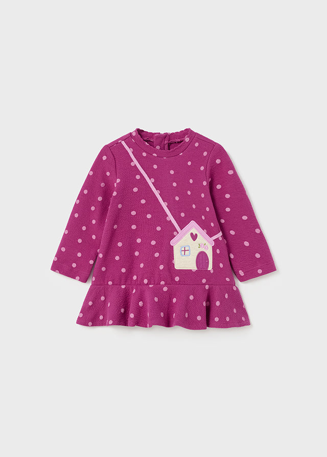 AW23 Mayoral Magenta Pink Spotted House Dress