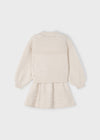 AW23 Mayoral Cream Knitted Skirt Set