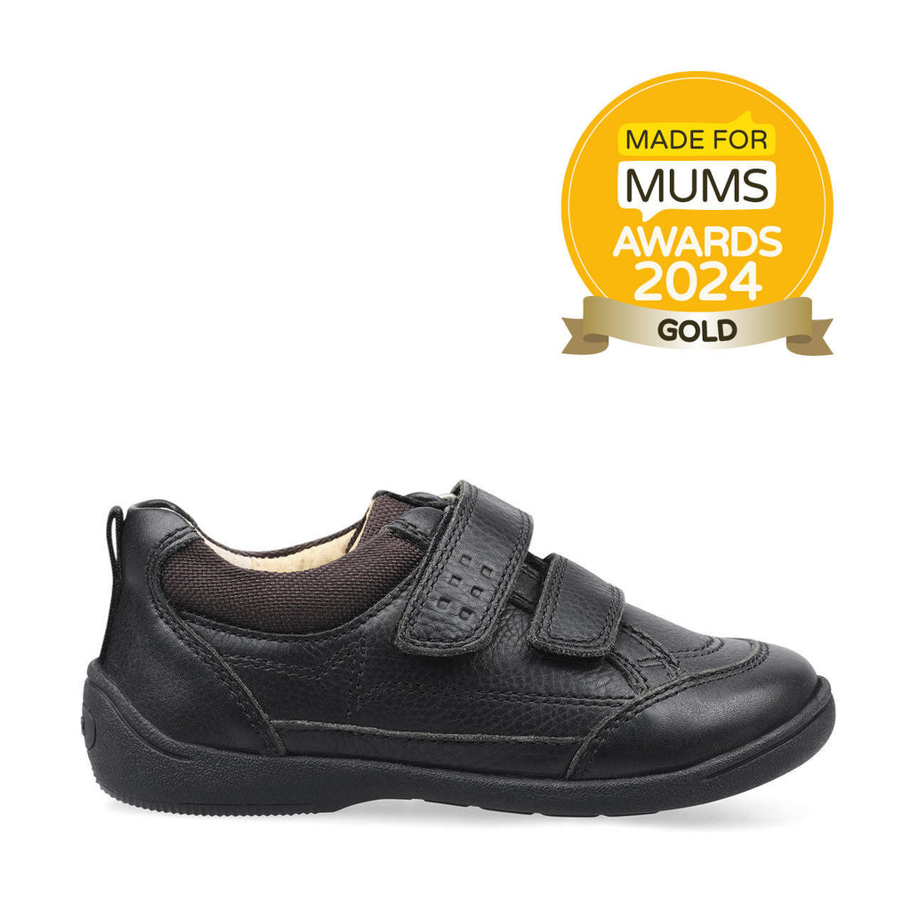 Start-Rite ZIG ZAG Black Leather School Shoes