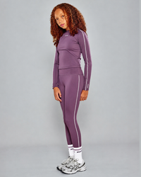 Ansandro Girls Plum Athletic Top & Leggings Set