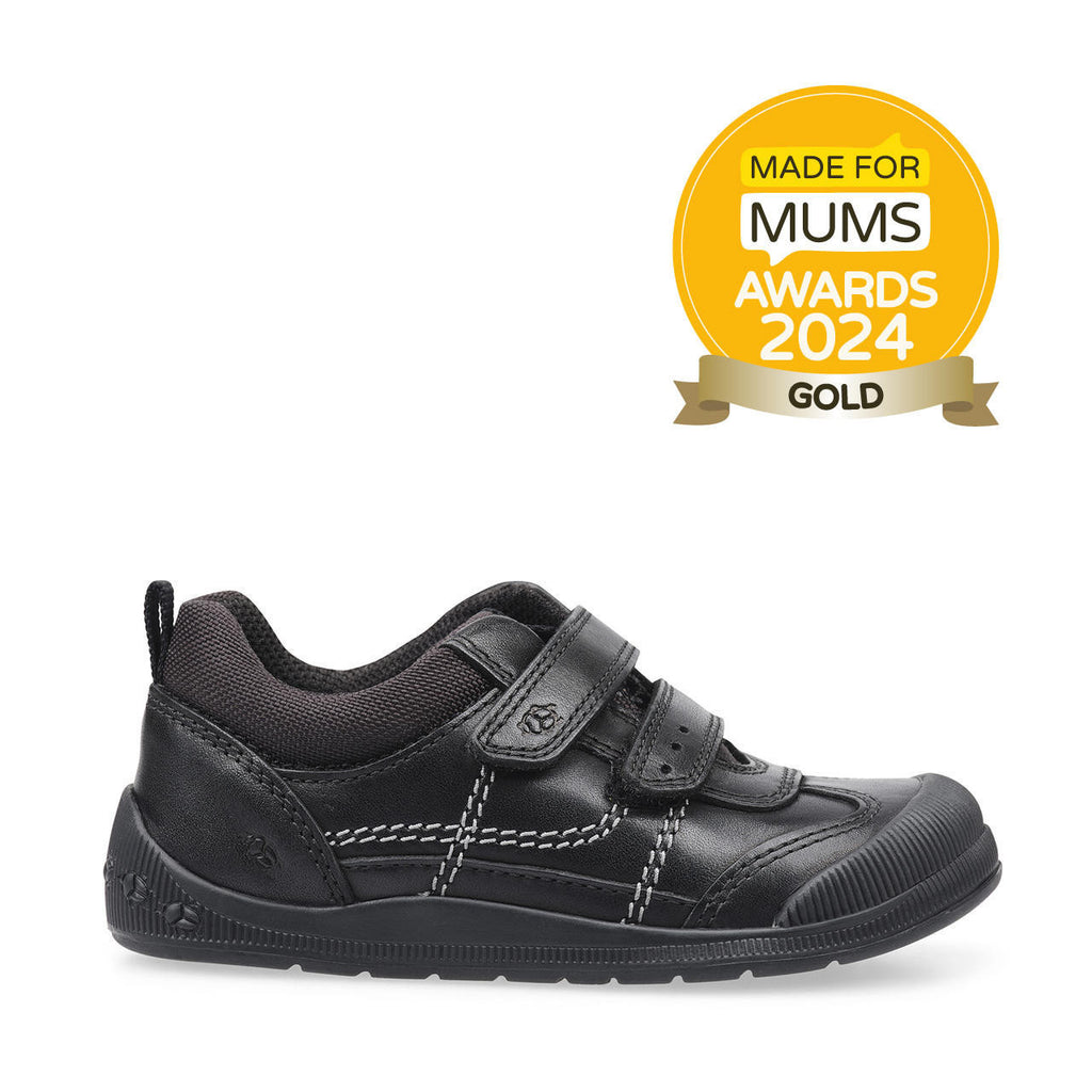 Start-Rite TICKLE Black Leather School Shoes