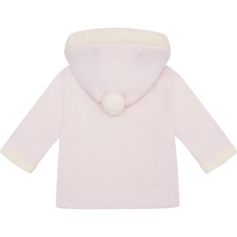 AW25 Emile Et Rose KITTY Pink Knitted Pom Pom Hood Jacket