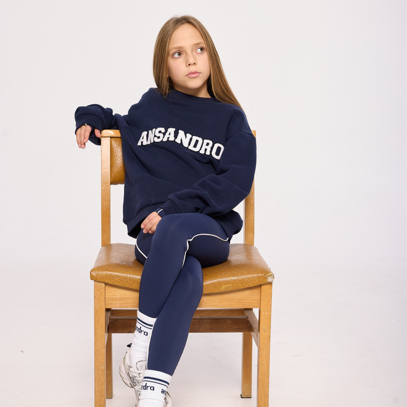 AW25 Ansandro Navy Blue & White Sweatshirt
