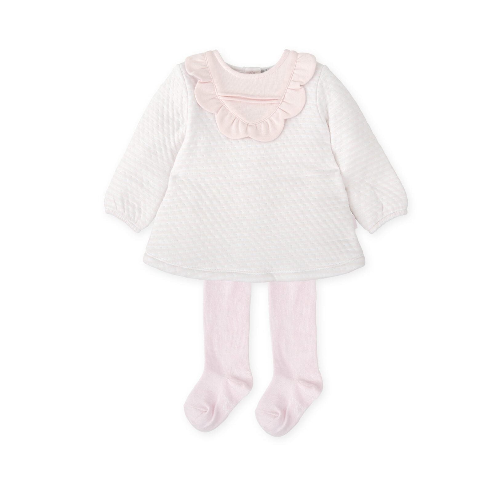 AW25 Tutto Piccolo Pink Scallop Dress With Tights