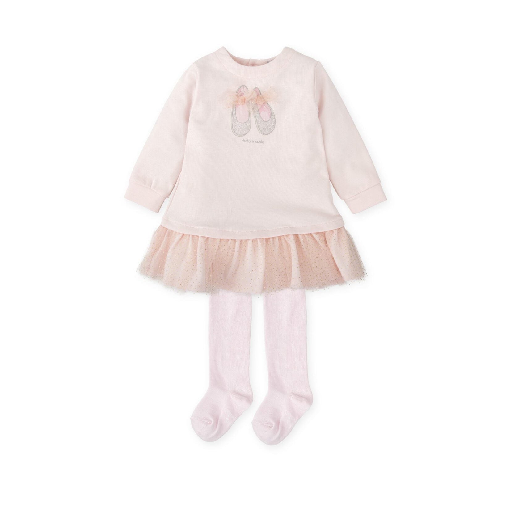 PREORDER AW25 Tutto Piccolo Pink Ballet Shoes Dress With Tights