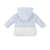 AW25 Tutto Piccolo Blue & White Panel Hooded Coat