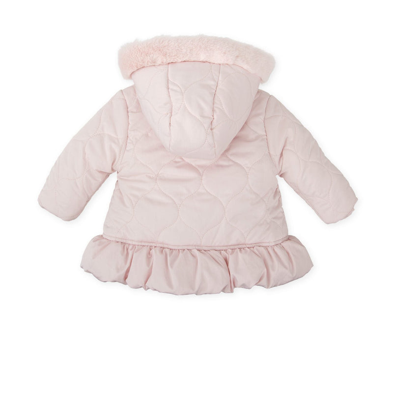 PREORDER AW25 Tutto Piccolo Pink Faux Fur Hooded Coat