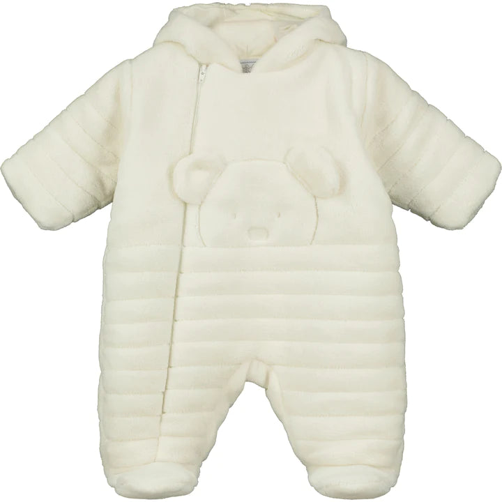 AW23 Emile Et Rose EVERLEY Ivory Teddy Fleece Hooded Pramsuit