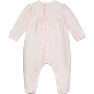 SS24 Emile Et Rose FLAVIA Pale Pink Hearts & Bow Babygrow With Headband