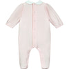 Emile Et Rose FERN Pale Pink & White Floral Heart Babygrow With Hat