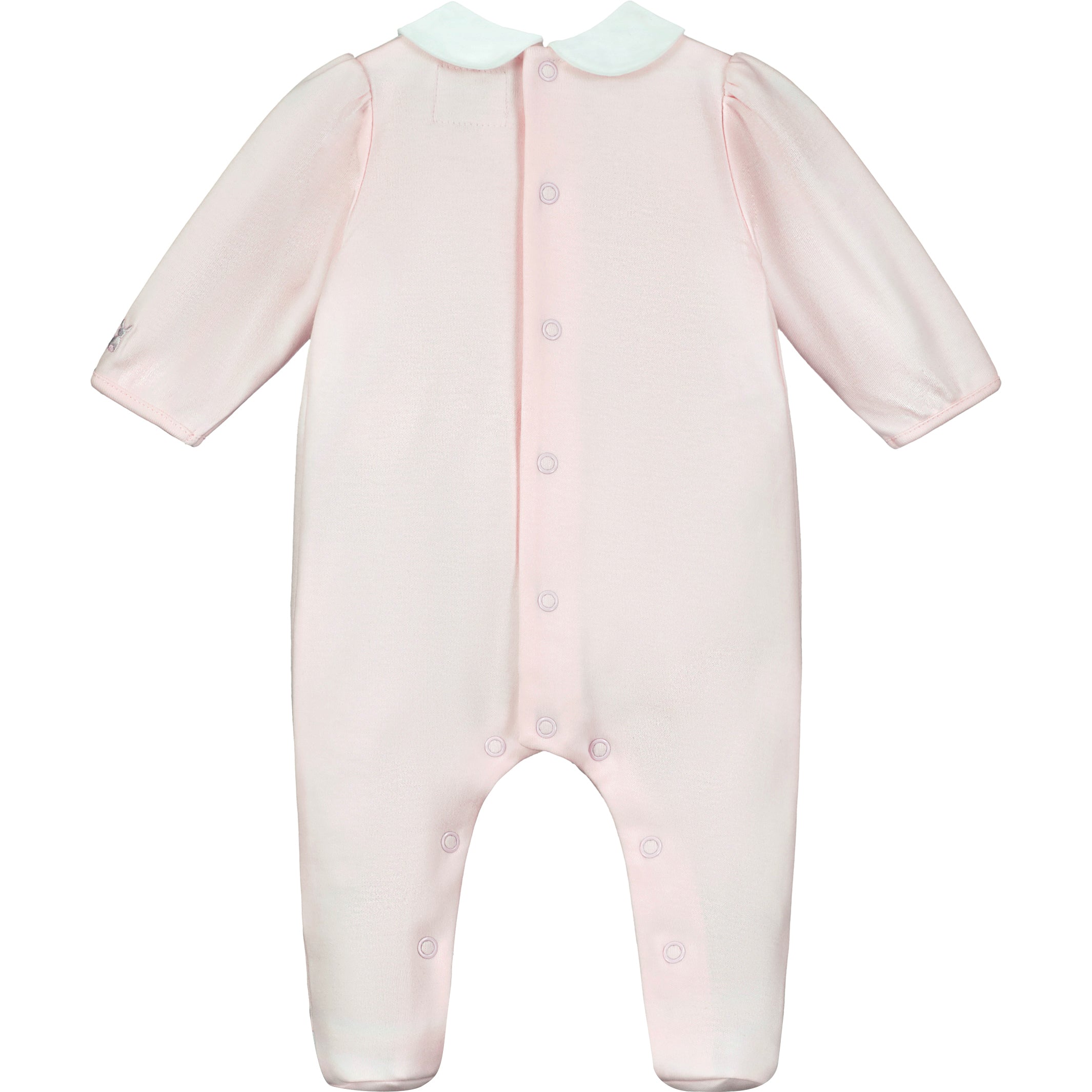 Emile Et Rose FERN Pale Pink & White Floral Heart Babygrow With Hat