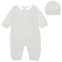 Emile Et Rose HARLEY Beige & White Knit All In One With Hat