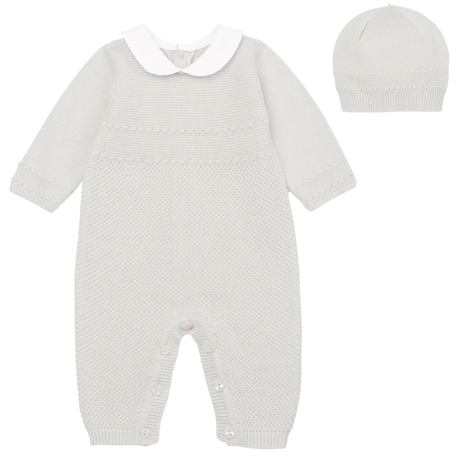 Emile Et Rose HARLEY Beige & White Knit All In One With Hat