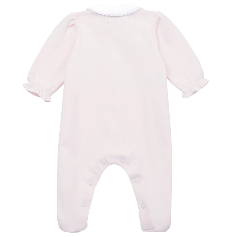 Emile Et Rose HELEN Pale Pink & White Bunnies Babygrow With Hat