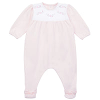 Emile Et Rose HARRIET Pale Pink & White Floral Babygrow