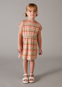 SS26 Mayoral Orange Multicoloured Knit Dress
