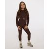 PREORDER AW25 Ansandro Chocolate Brown Long Sleeve Ribbed Leggings Set
