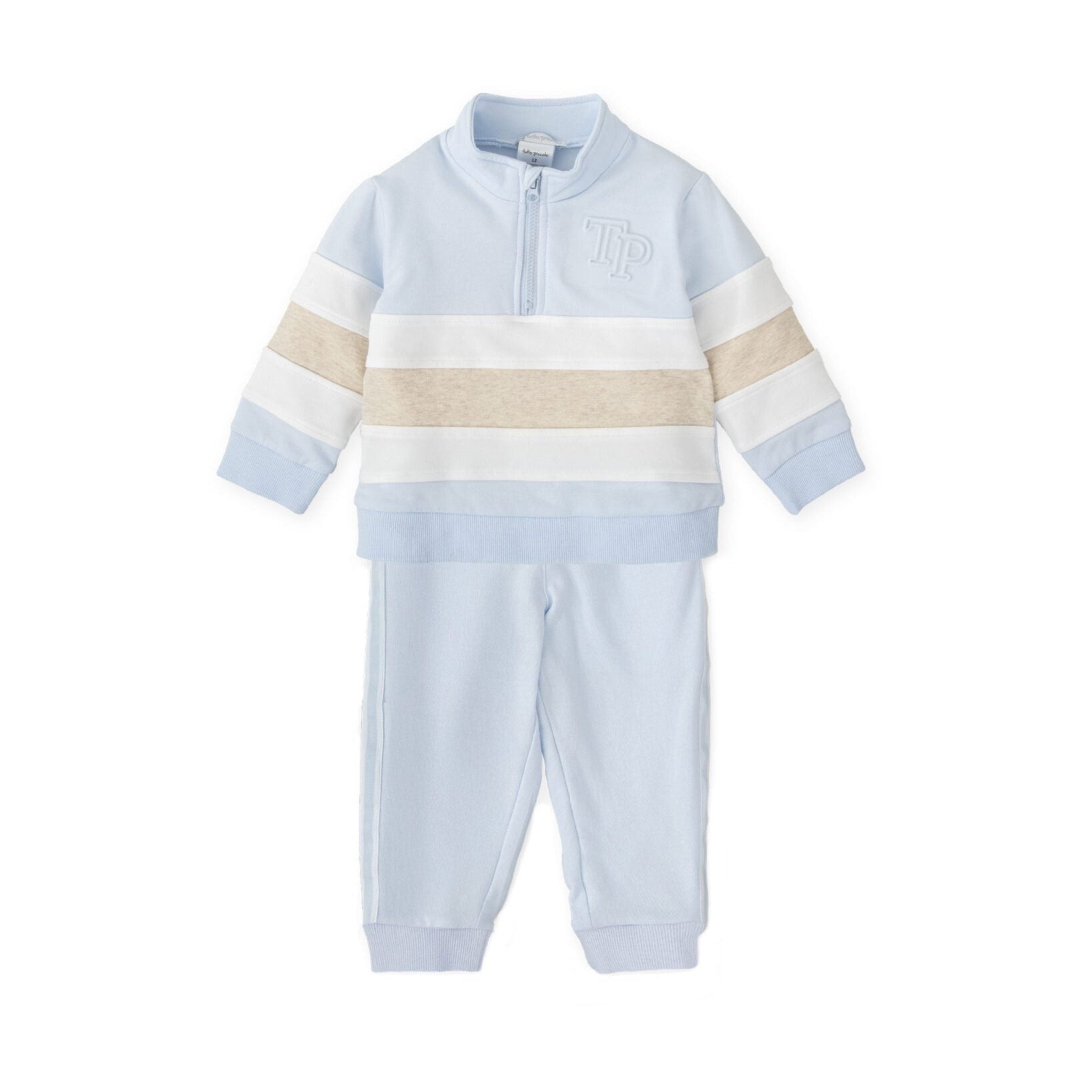 PREORDER AW25 Tutto Piccolo Blue Beige & White Striped Logo Tracksuit