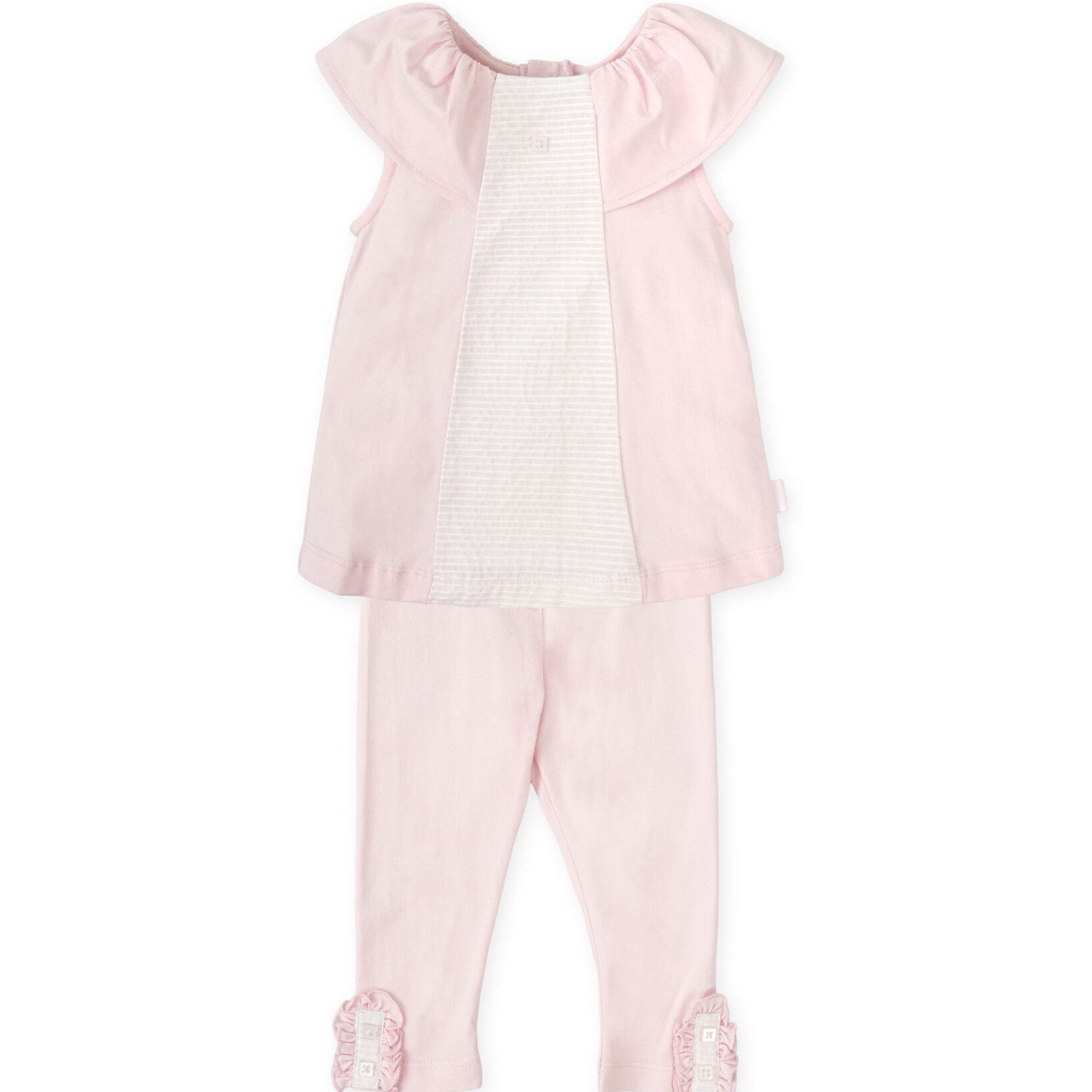 SS26 Tutto Piccolo Pink & White Striped Panel Leggings Set