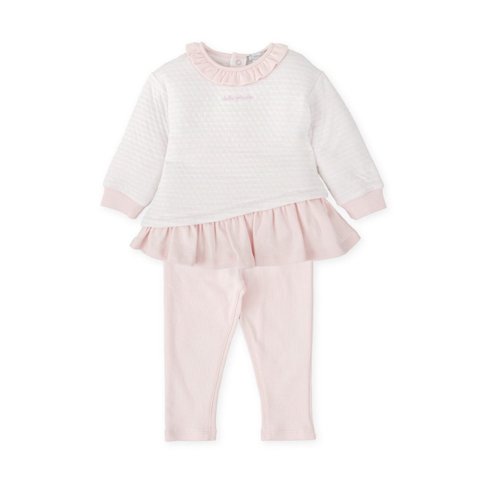 PREORDER AW25 Tutto Piccolo Pink Logo Frill Leggings Set