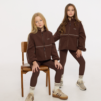PREORDER AW25 Ansandro Chocolate Brown & Cream Piping Windbreaker Jacket