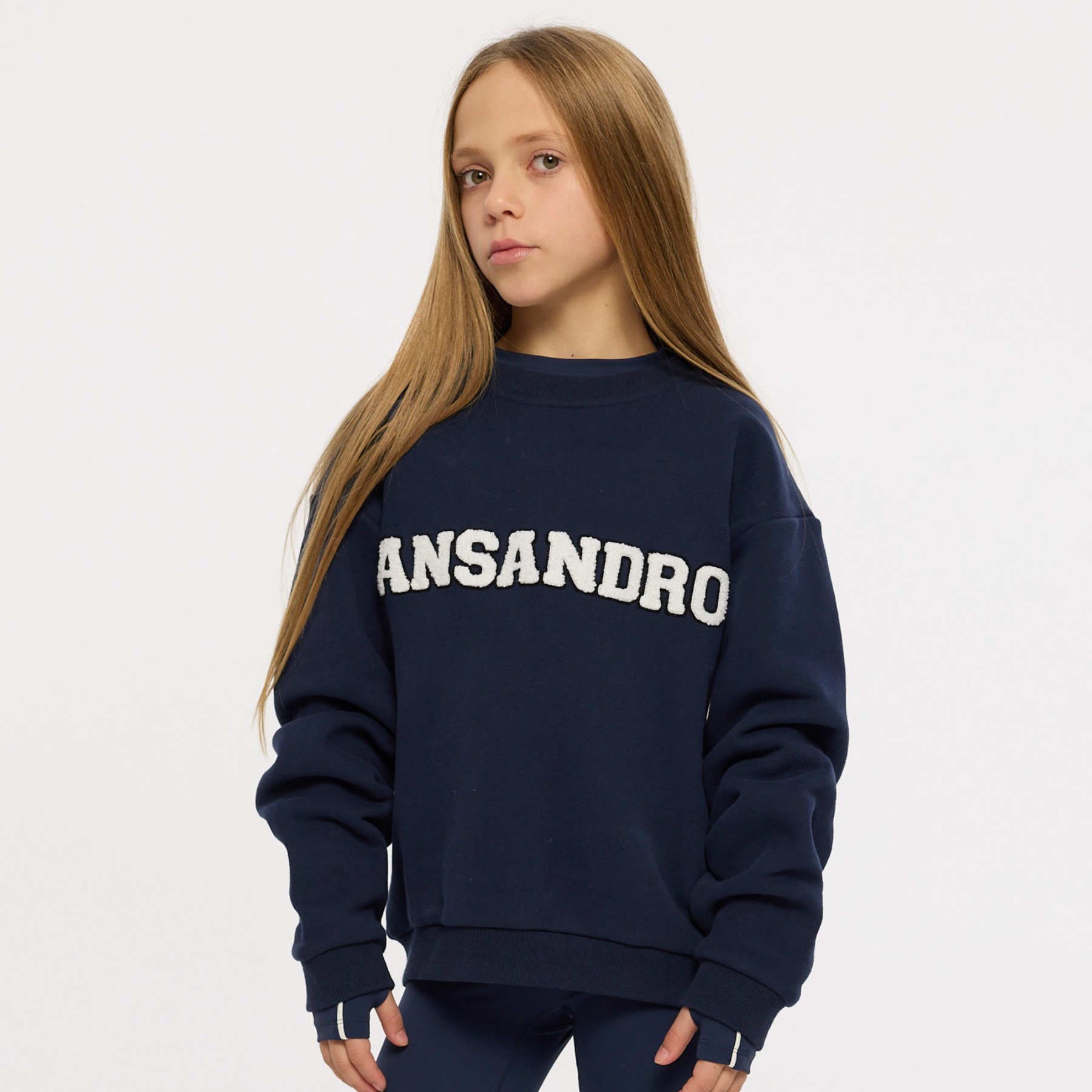 AW25 Ansandro Navy Blue & White Sweatshirt