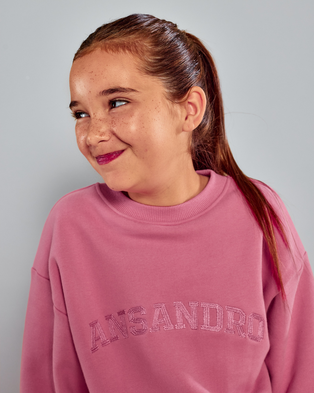 Ansandro Girls Dusty Rose Sweatshirt