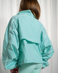 SS26 Ansandro Mint & White Piping Windbreaker Jacket