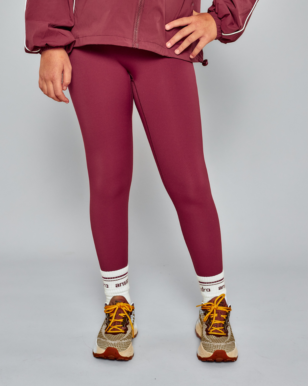 Ansandro Girls Damson Athletic Top & Leggings Set