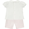 Emile Et Rose FIONA Pale Pink & White Floral Heart Short Set