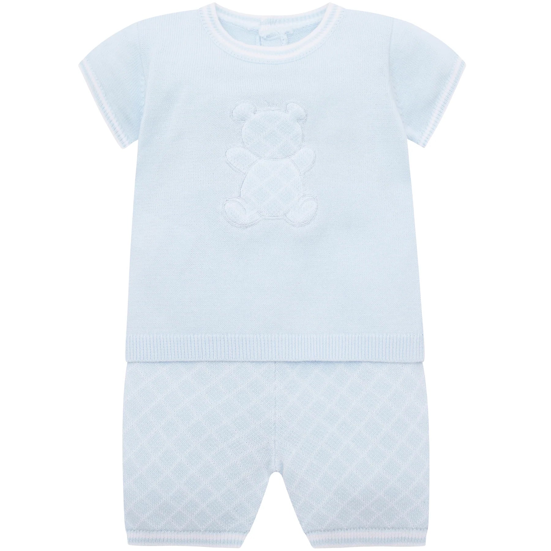 SS26 Emile Et Rose LENNOX Blue Teddy Knit Shorts Set