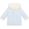 AW25 Emile Et Rose KAI Blue Knitted Pom Pom Hood Jacket