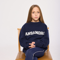 AW25 Ansandro Navy Blue & White Sweatshirt