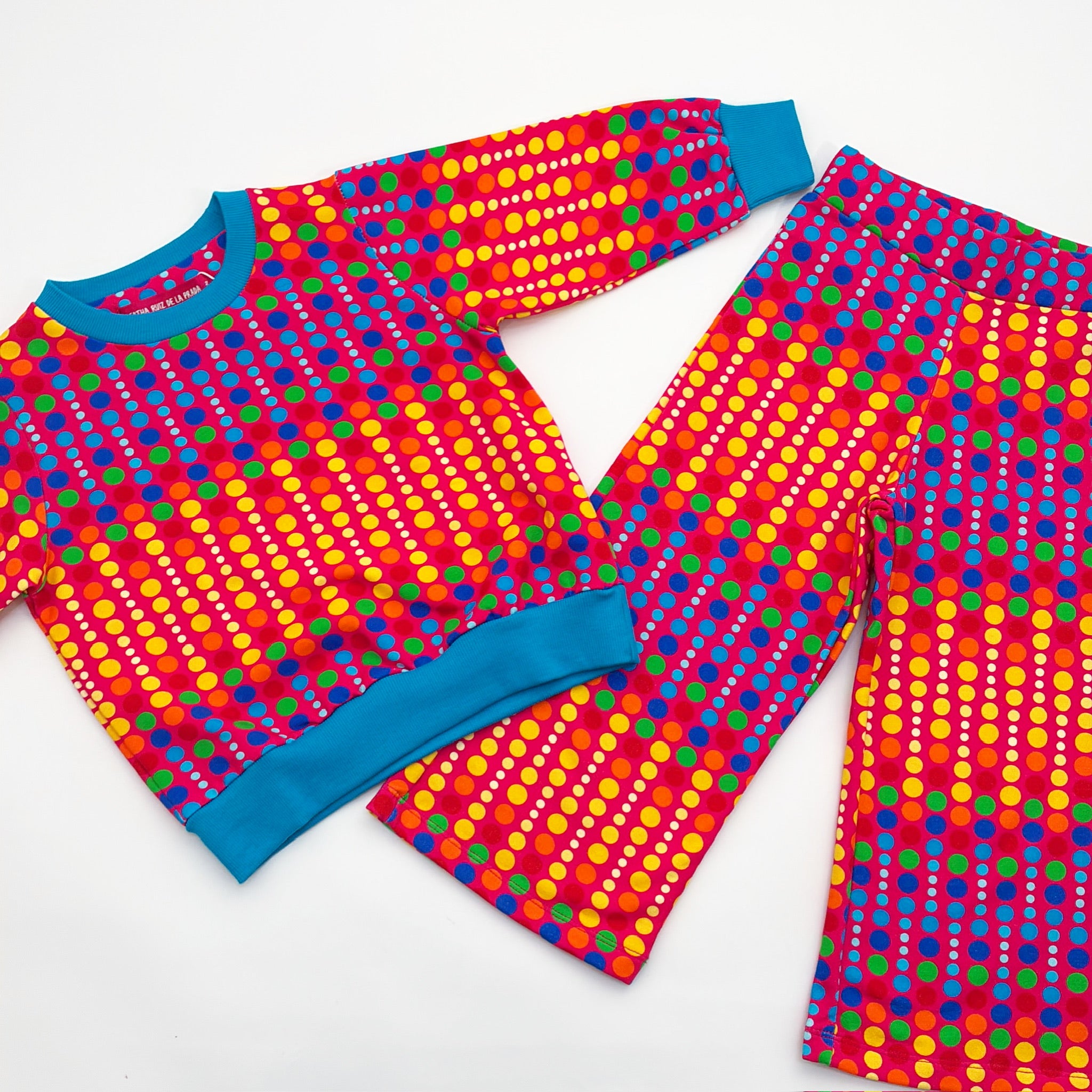 AW25 Agatha Ruiz De La Prada Junior Multicoloured Dots Wide Leg Leggings Set