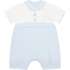 SS25 Emile Et Rose JARVIS Pale Blue & White Embroidered Toys Romper