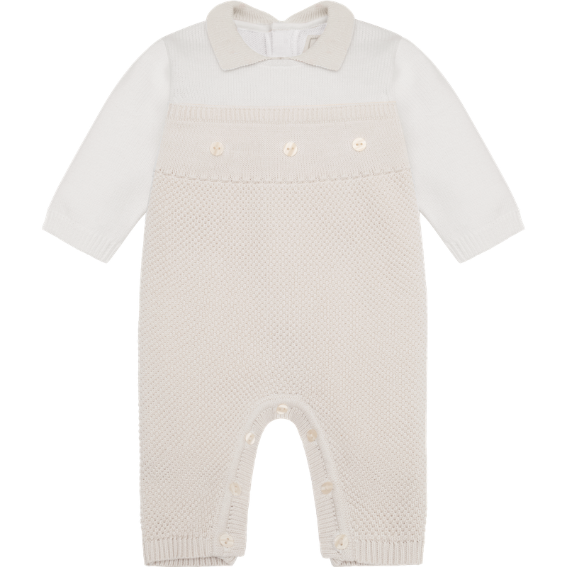 AW25 Emile Et Rose KENZIE Stone & White Knitted Buttons All In One