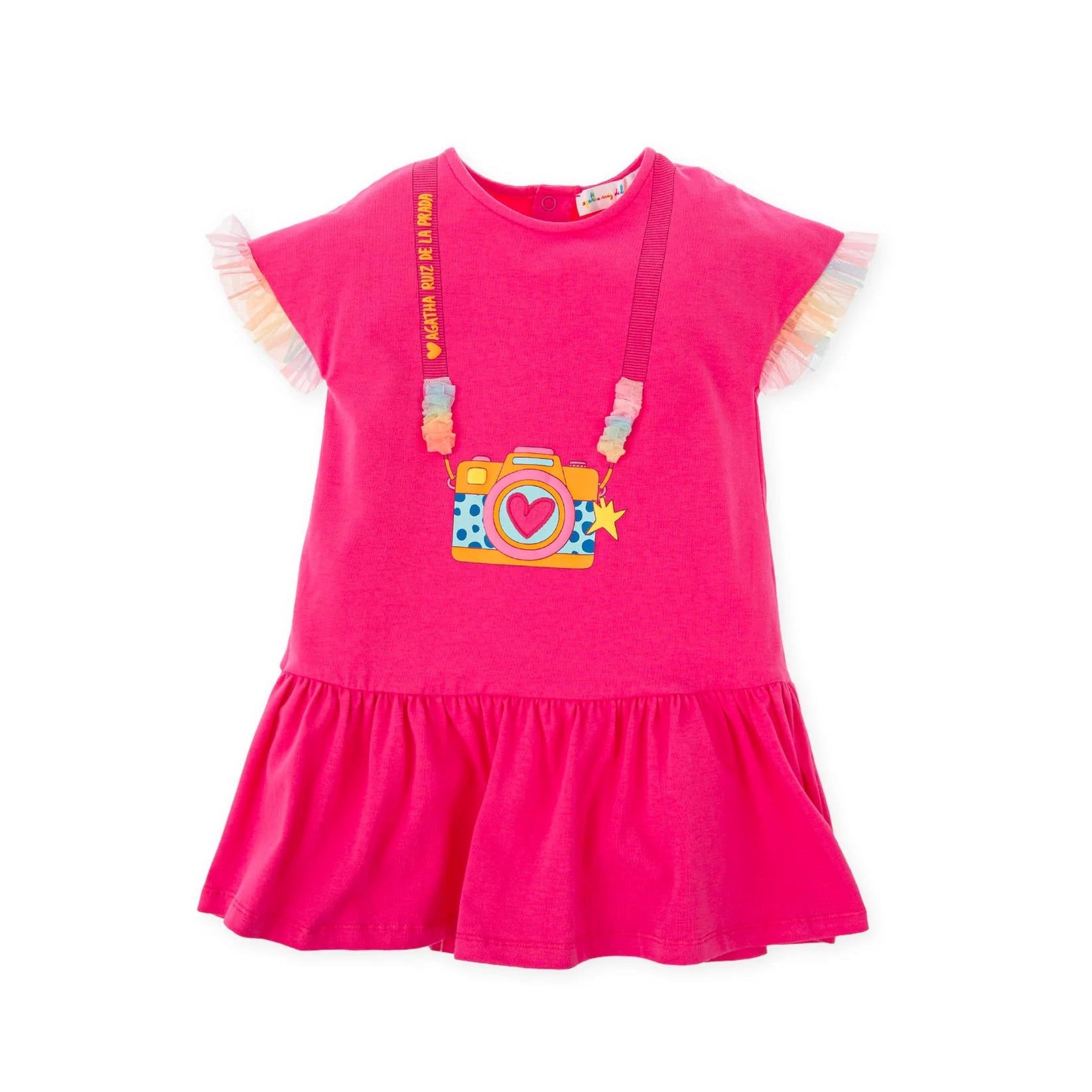 SS26 Agatha Ruiz De La Prada Baby Fuchsia Pink Camera Bag Dress
