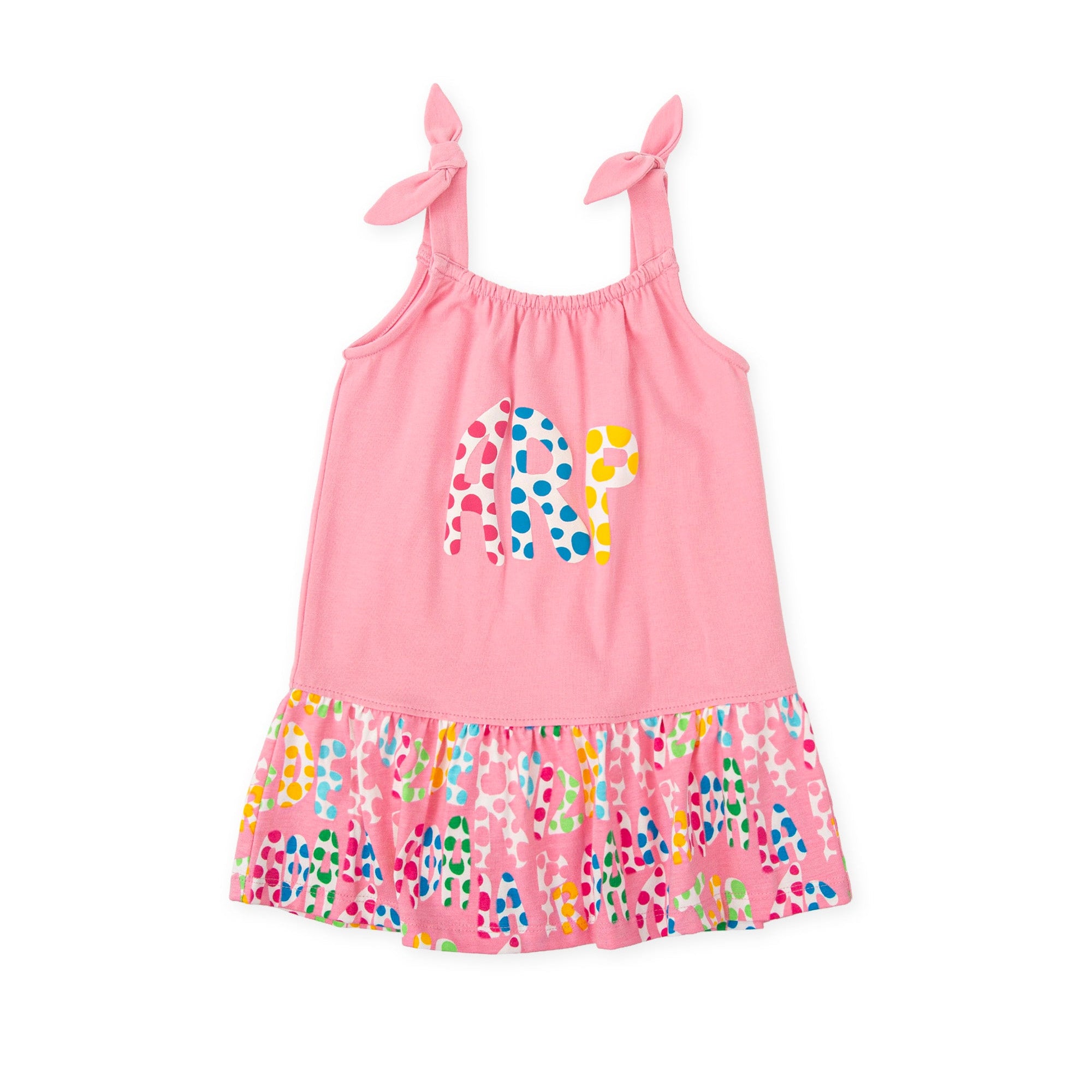 SS26 Agatha Ruiz De La Prada Pink Multicoloured Spotty Panel Dress