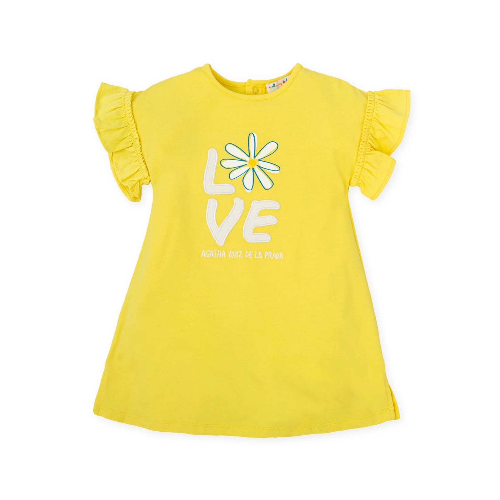 SS26 Agatha Ruiz De La Prada Baby Yellow 'Love' Daisy Dress