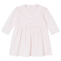 Emile Et Rose HANNAH Pale Pink Floral Embroidered Dress