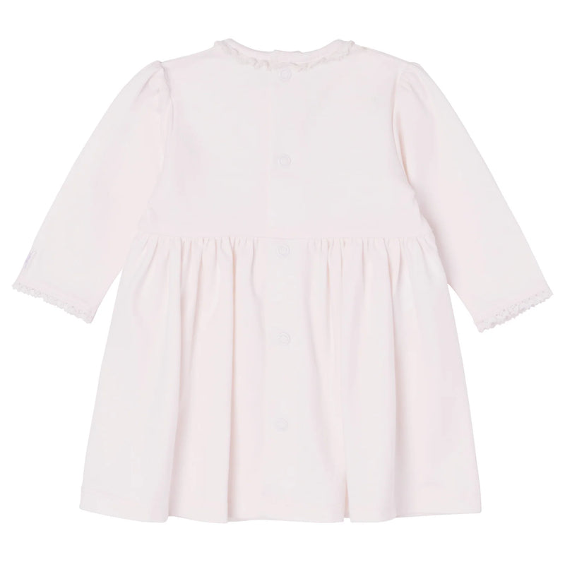 Emile Et Rose HANNAH Pale Pink Floral Embroidered Dress