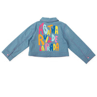 SS26 Agatha Ruiz De La Prada Blue Multicoloured Logo Denim Jacket