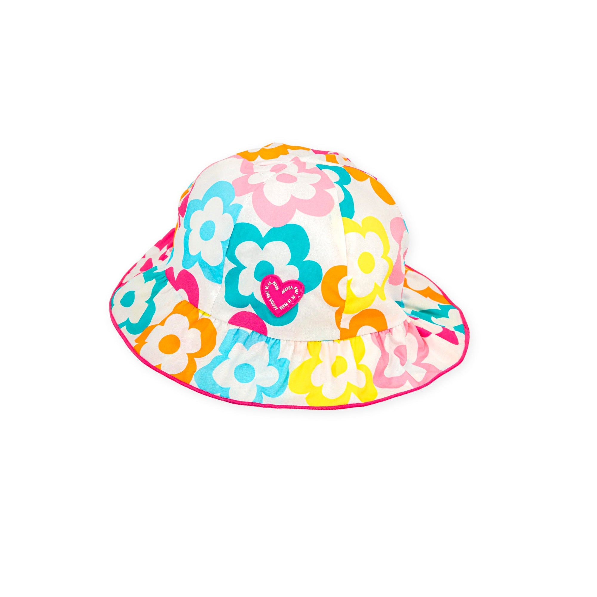 SS26 Agatha Ruiz De La Prada Baby Multicoloured Floral Heart Sun Hat